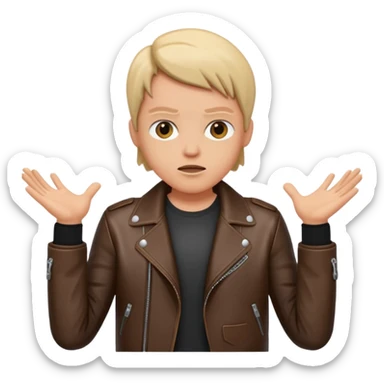 cool perosbn shrug  sticker