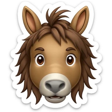 Pulll donkey hair sticker