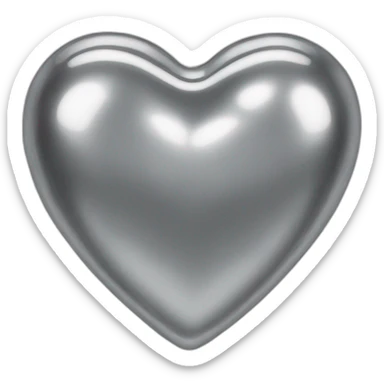 Chrome heart sticker