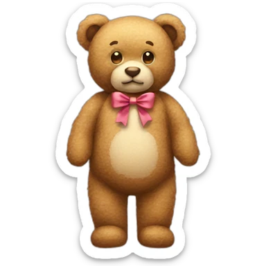 Teddy with bow sticker