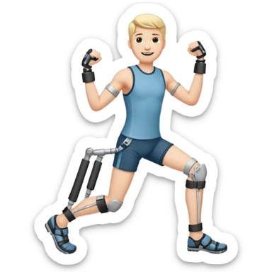 Ich fühle mich fröhlich, weil ich taglich positive Lust habe. Außerdem habe ich gestren Unfall gemacht. Uhhh aber … ich bin stark 💪🏼🦿🦾 sticker