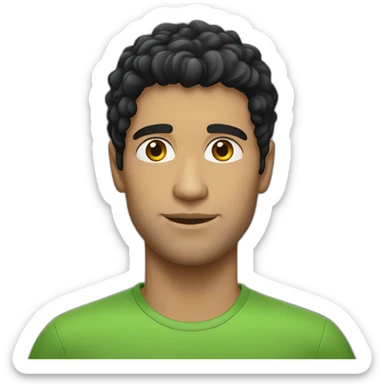 brazilian-white-guy-black-hair sticker