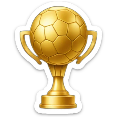Golden ball trophy sticker