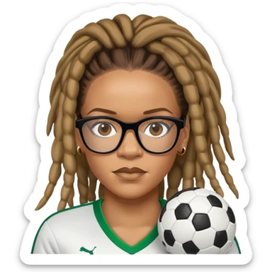 Rihanna soccer mom dreadlocks eyeglasses sticker