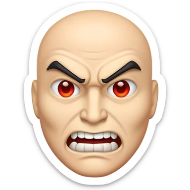 Evil villian emoji ready to get revenge  sticker