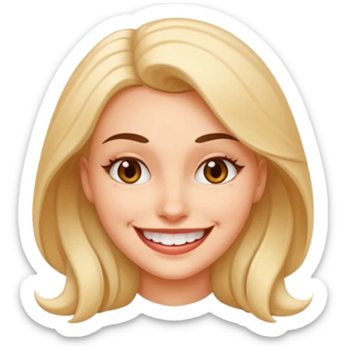 facial Upselling scam women fake sympathetic smile, predatory grin, saccharine smile, smirk sticker