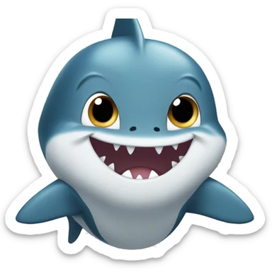 baby shark shy sticker