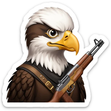 Eagle with a ak47 sticker