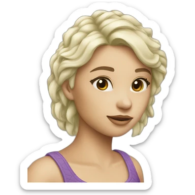 Girl croc top sticker