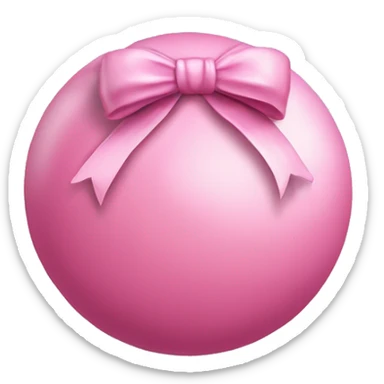 Boule à facette avec un noeud rose en haut à droite  sticker