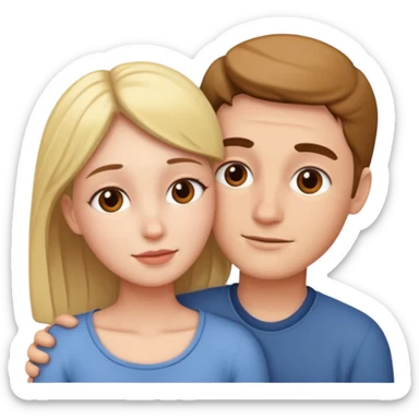 Faça um casal se abraçando  sticker