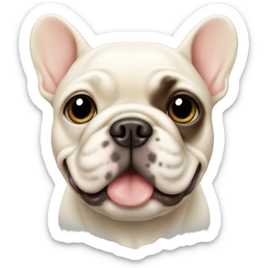 Cream french bulldog sticker