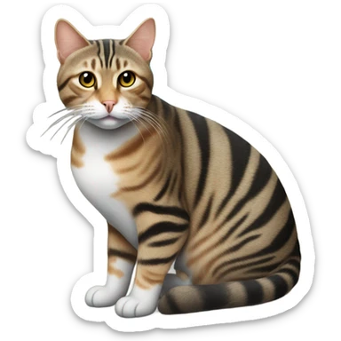 Tabby cat in saint augustine florida sticker