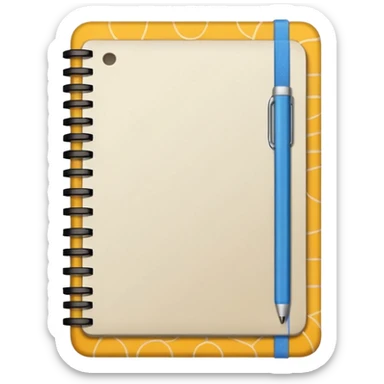 patterned notebook sticker