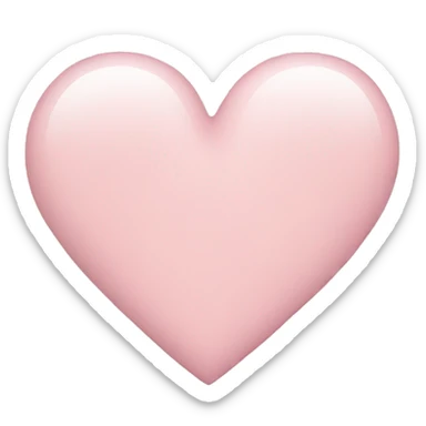 Pale pink heart emoji sticker