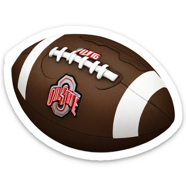 Football with Ohio State on it sticker