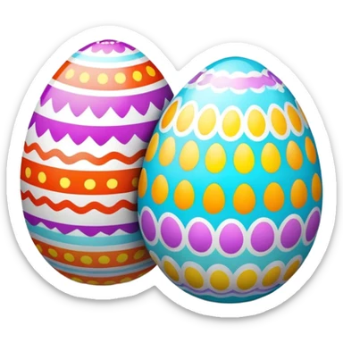 two easter eggs sticker