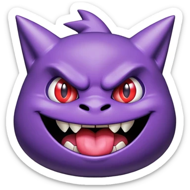 gengar with it’s tongue wagging sticker