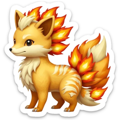 Sandshrew-Ninetails-Fennekin-Vulpix-fusion sticker