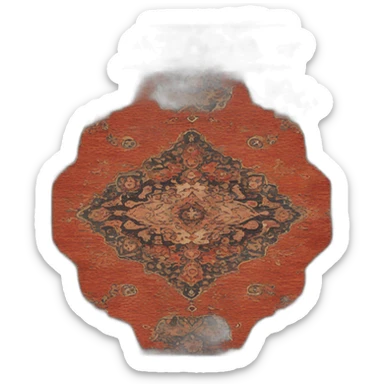 beautiful Persian square rug sticker