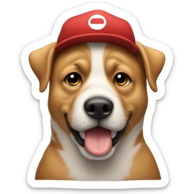 Hazme un emoji de un perro con cola de cerdo  sticker