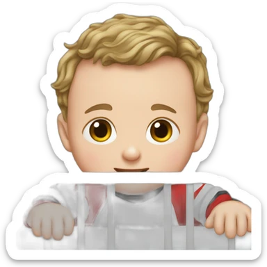 Jonathan Toews as a toddler in a crib sticker