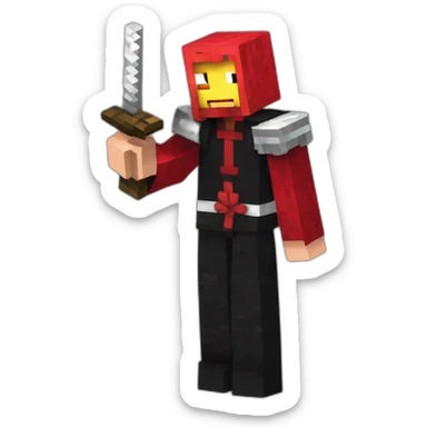 Kurosaki Ichigo minecraft style with like pose sticker