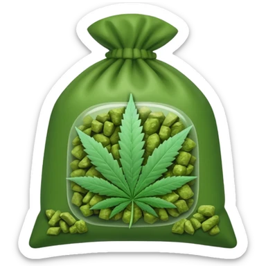 weed pound baggie with name stunk sticker