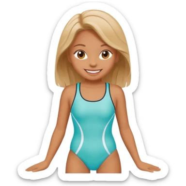 A girl in swimsuit sticker