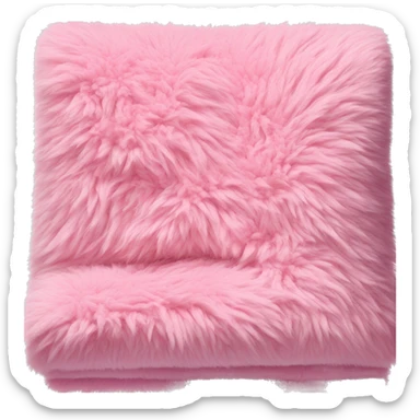pink ugg blanket fuzzy sticker