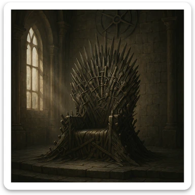 The iron throne, style 5 sticker
