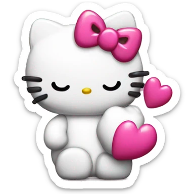 Hello kitty blowing kisses sticker