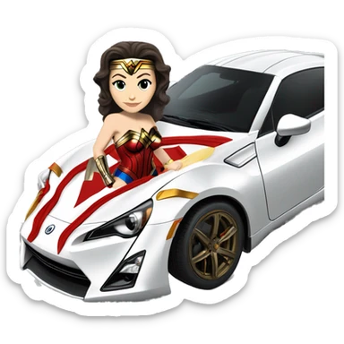 Linda Carter as Wonder Woman Long wheelbase widened Scion FR-S hypercar sticker