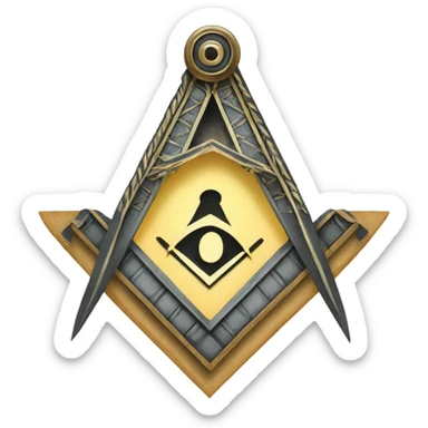 Masonic Square and Compass sticker