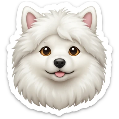 Perrito blanco y peludo  sticker