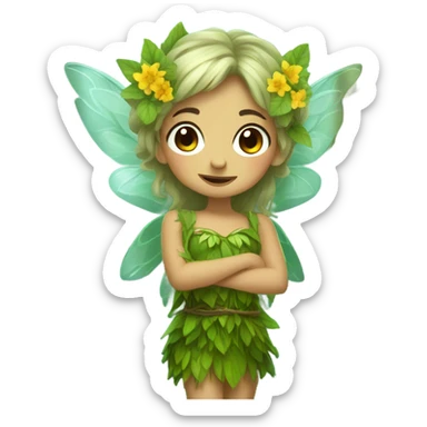 Ukraine forest fairy sticker