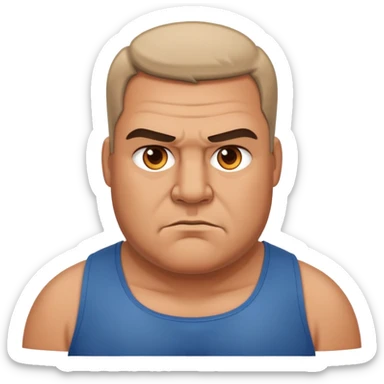 Heavy man emoji sticker