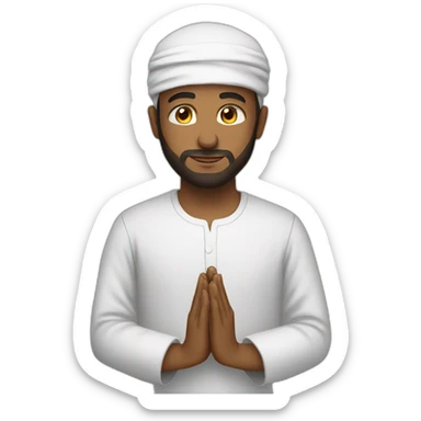 Muslim praying sticker