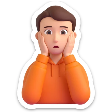 a sad student sticker