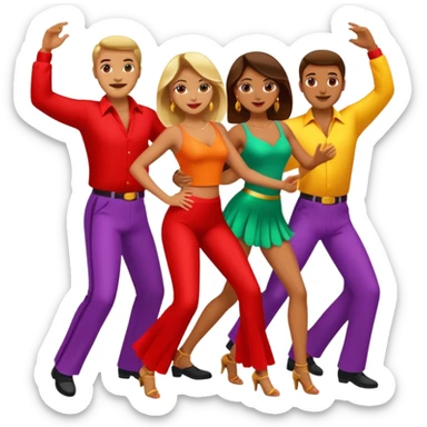 salsa women & men dance  sticker
