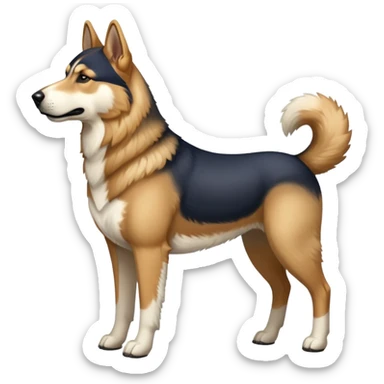 A German shepherd/husky mix if it was a horse sticker