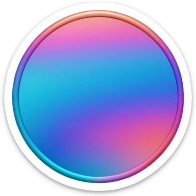 
coin color in in gradient of turquoise, blue, pink, purple, and coral
Rotate coin 35 degree   sticker