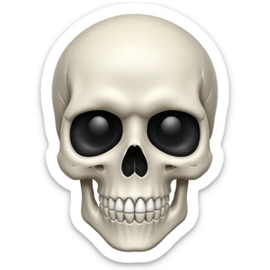 Create a skull ☠️ but without the crossbones sticker