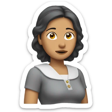 mujer peliroja duermiendo sticker