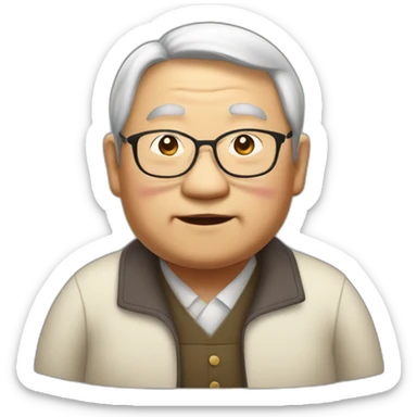 a old fat Asian person with a British accent teaching middle school English sticker