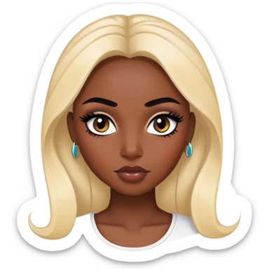 spanisj beauty standard, pretty bratz baddie, black eyeliner sticker