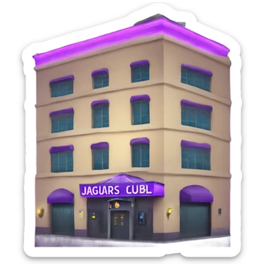  Night club building named Jaguars Club purple lights  sticker