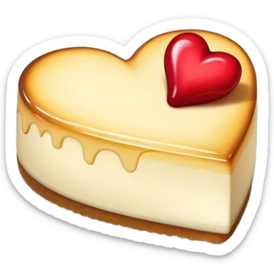 Heart-shaped cheesecake sticker
