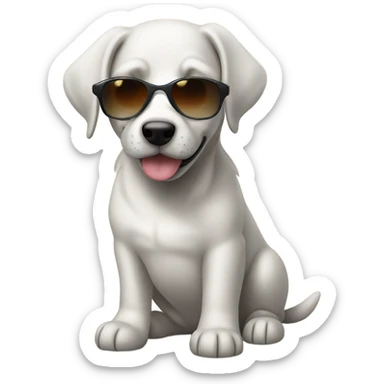 Dog wearing sunglasses ￼ sticker