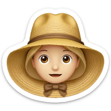 Create strow hat fom one piece emoji sticker